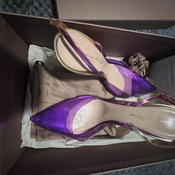 Rossi Purple sling backs - Picture 3 of 4